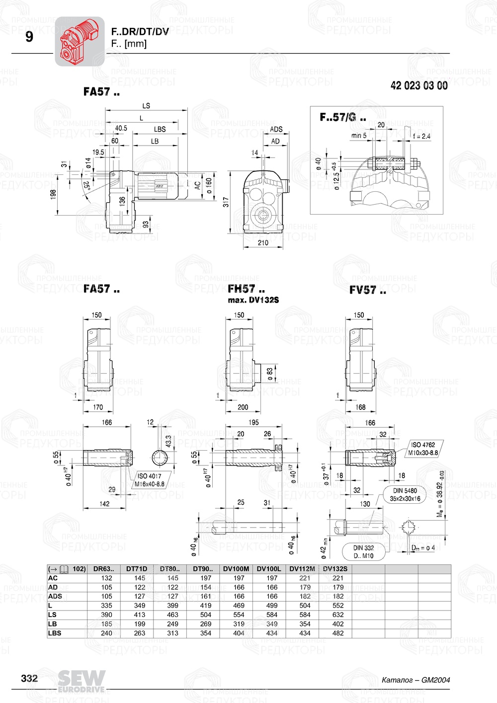 Мотор-редуктор Sew-Eurodrive F 57 Sew-eurodrive F 57